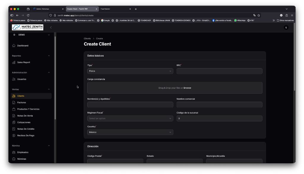Gestión de Clientes